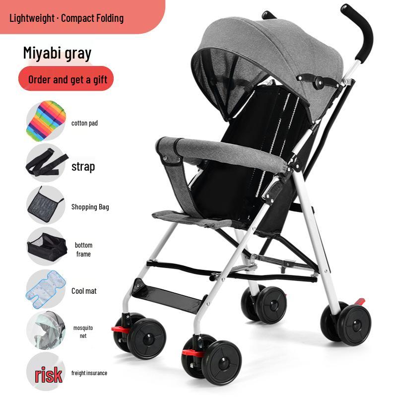 Lightweight Folding Baby and Toddler Umbrella Stroller with Recline Feature