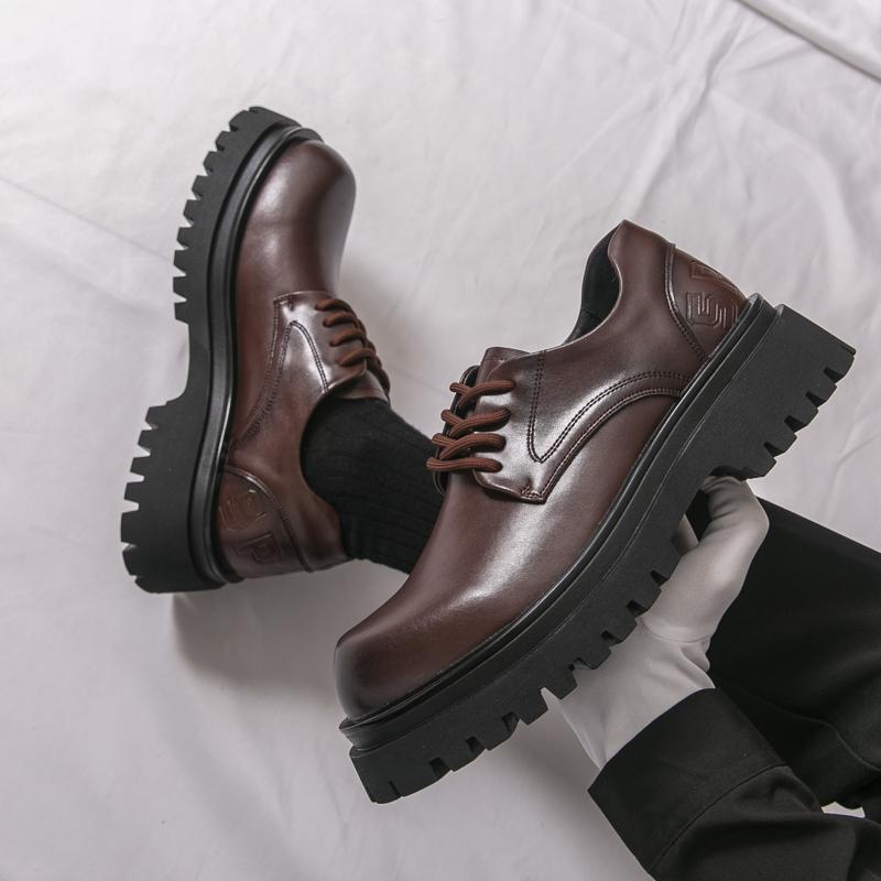Mocasines de Cuero Elevadores de Altura para Hombre Talla Grande: Zapatos Formales-Casual Modernos y Versátiles