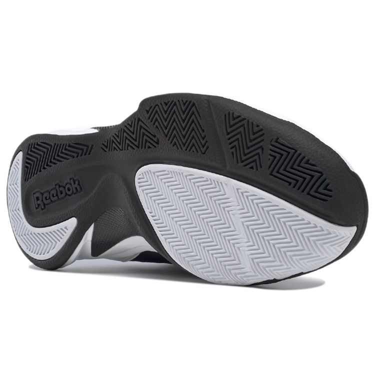 Reebok MORE BUCKETS Comfort Color-Blocked Outdoor Mid-Top Vintage Basketball Shoes, Men's White Black GY5462
