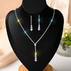 Funkelndes Strass- & Zirkon-Braut-Halsketten- und Ohrring-Set - Elegante Hochzeitsaccessoires