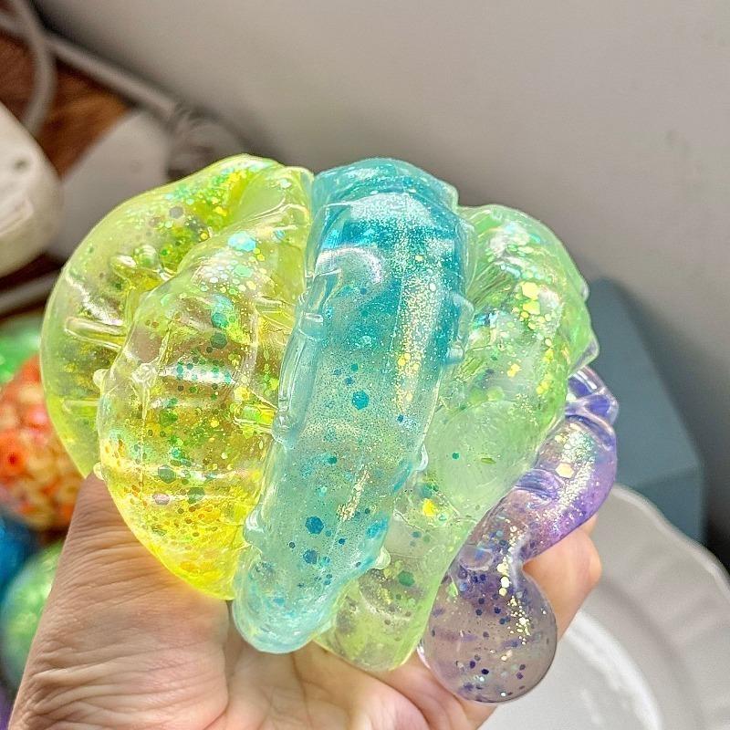 Squishy Glitter Maltose Fidget Toy Soft Bread Maltose Anti Stress Squeeze Toy Relieve Anxiety Decompressions Vent Squeeze Toy