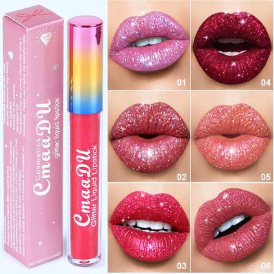 CmaaDu 1 pz Lucidalabbra Liquido Lucido Lunga Durata Facile da Colorare Impermeabile Non Appiccicoso Non Sbiadisce Regalo Squisito