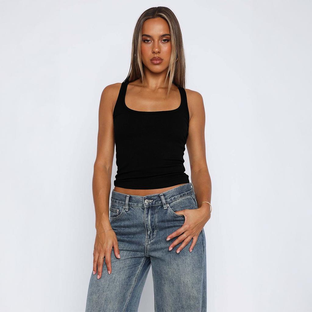 Hot Girl Versatile Camisole T-shirt Women's Tops Women's Spring and Summer