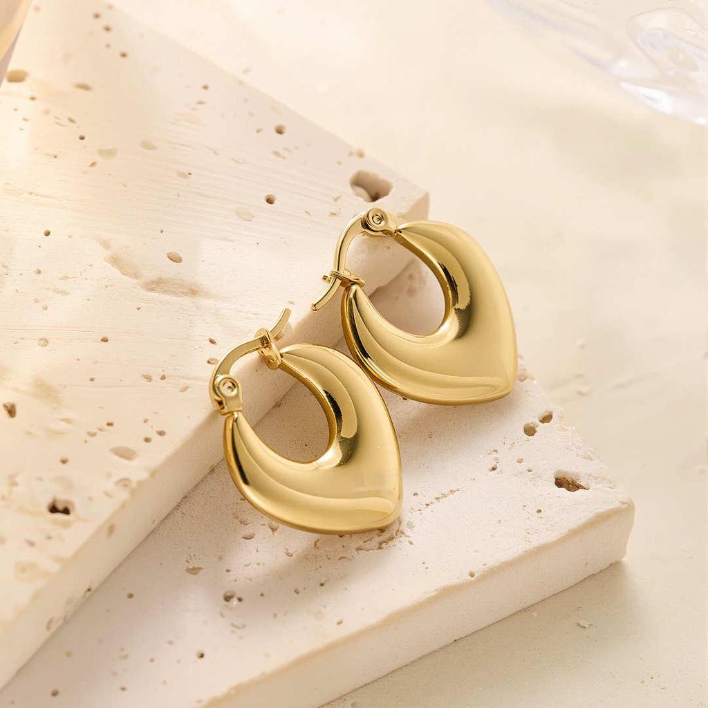 Raffinate Ear Cuff in Acciaio Titanio Oro 18k per Donna