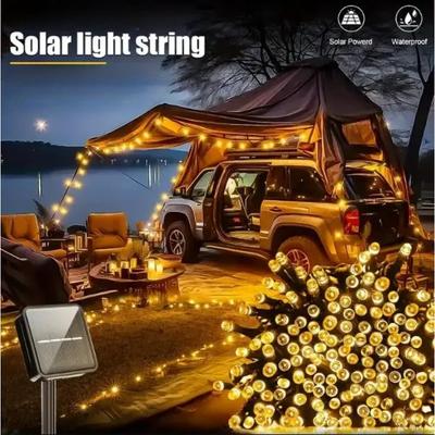 Guirnalda de Luces Solares LED 8 Funciones Exterior Impermeable Césped Cielo Estrellado Navidad Jardín Patio Decoración Luces de Ambiente