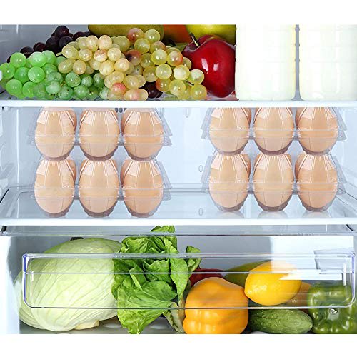GYBest 50-Pack Clear Plastic Egg Cartons, Securely Store 6 Eggs Together, Chicken Egg Cartons for Refrigerator Storage, Family, Chicken Farm, Market,
