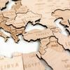 3D Wooden World Map Natural 105 X 60 Cm Wooden Wall Decoration