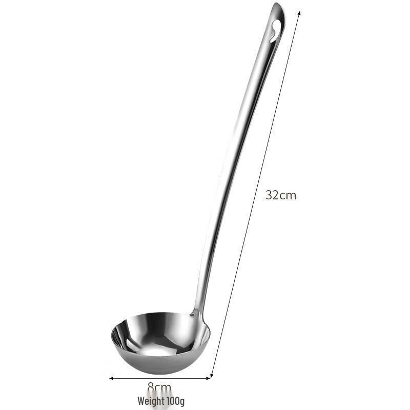 

IBOER Stainless Steel Thickened Long Handle Kitchen Ladle 3-pack