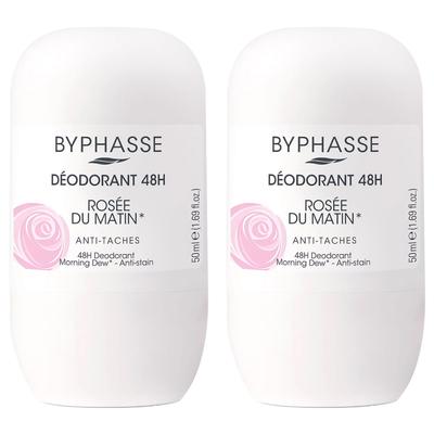 Byphasse Roll-on Deodorant 48H Rosenduft, 50ml, 2 Stück
