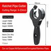 Ratchet Tube Cutter - Versatile Hand Tool for Copper, Aluminum, Iron, Stainless Steel, PPR & PE Pipes