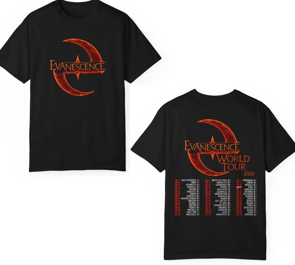 Evanescence Tour 2026 Rock Band Concert TShirt Unisex T-Shirt M