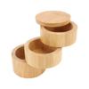 Home 3 Tier Bamboo Wood Container 3 Tier Seasoning Container Bamboo Wood Seasoning Organizer