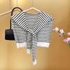 [Shawl] Spring And Autumn Striped Shawl Women'S Foreign High-End Knitting Versatile