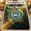 Flannel BlanketPlymouth Argyle FC Custom Name Text Personalized Soft Warm Throw Blanket Home Decor Gift
