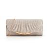 Women's Pleated Evening Clutch: Chain Crossbody Party Handbag & Wedding Makeup Bag