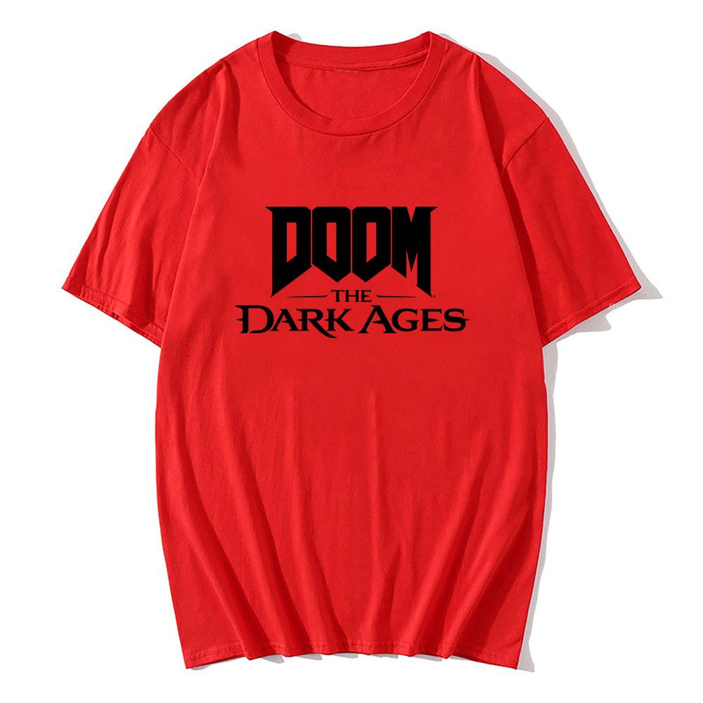 

Гра DOOMM The Dark Ages Принт Футболка З коротким рукавом Бавовняні футболки Унісекс Одяг Модні футболки M