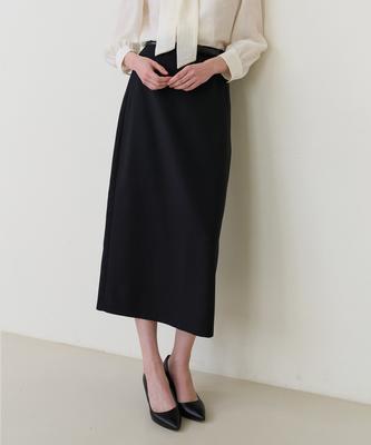 Bye Bye Seop Back Slit Skirt Black [T61]