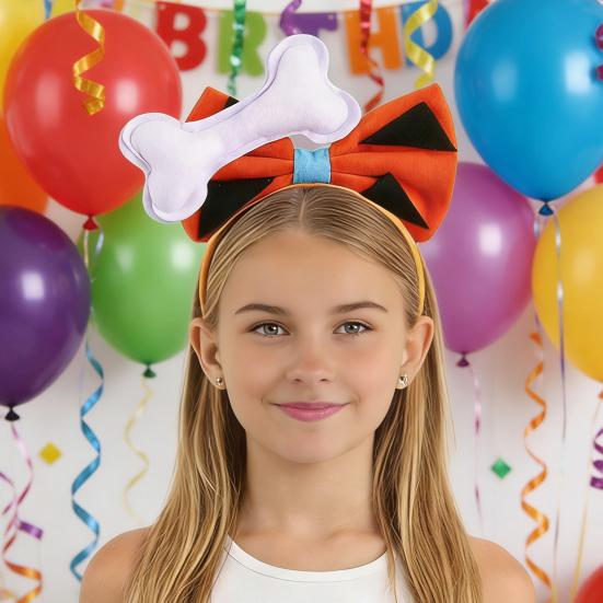 Headband Bow Bone Decoration Lightweight Elastic Stable Fit Headband Halloween Daily Wear Hair