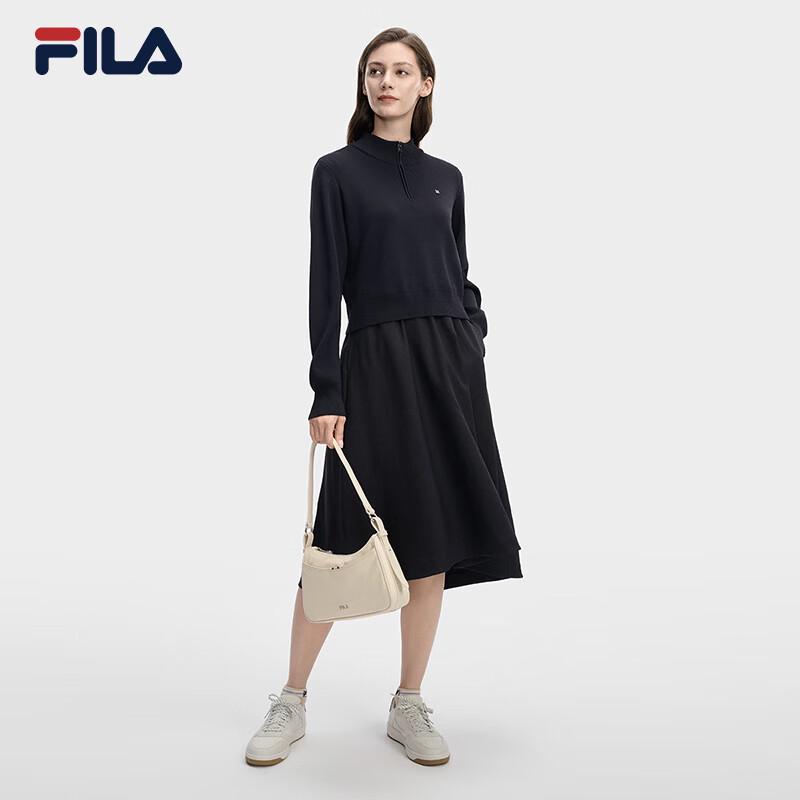 Fila Women's Faux Two-Piece Spliced Dress