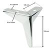 Star Furniture Leg, Silver Chrome, Height 13 Cm