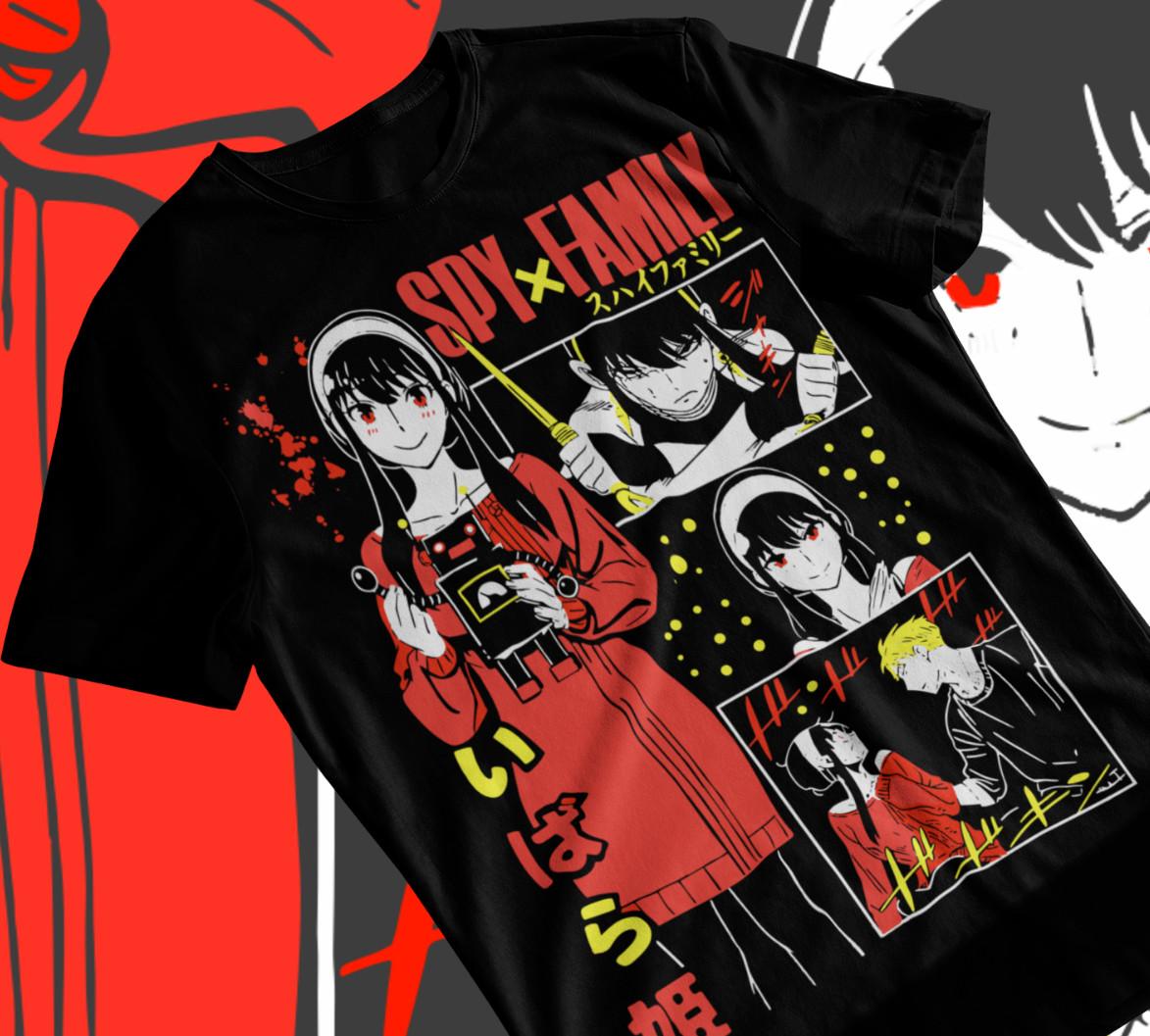SPY x FAMILY Yor Forger T-shirt Anime Loid Anya Forger Unisex Soft Tee XXXL