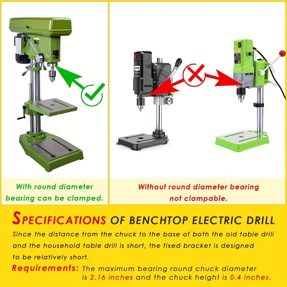 Square Hole Drill Bit Adapter,Easy Install & Remove,Accessory for Drill Press and Mortising Machine,Power Tool Part