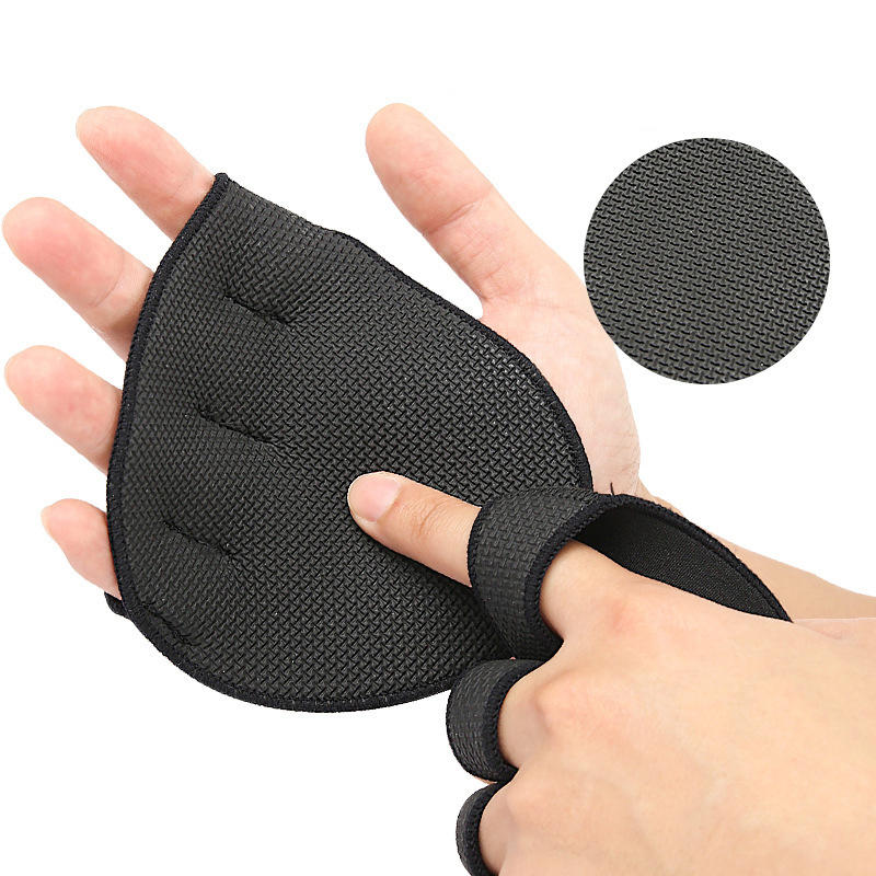 2pcs Palm Protectors Gym Fitness Gloves  Anti Slip Half Finger Weightlifting Dumbbell Grip Pads Training W Sports Hand Protector
