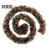 Vibrant Festive Atmosphere Decor 78.7 Inch Christmas Tinsel Garland, Shiny Metallic Twist Hanging Garland Bendable Holiday Party for Xmas Tree,