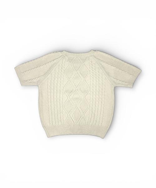 Bonseullipi Cable Half Sleeve Knit (Ivory)
