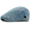 HT4802 Beret Cap Men Women Spring Summer Autumn Denim Hat Vintage Artist Painter Beret Hat Male Female Ivy Flat Cap Mens Berets