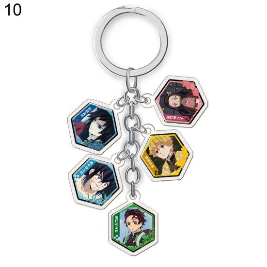 Anime Demon Slayer Key Holder Kimetsu No Yaiba Bag Cosplay Jewelry Pendants Gift