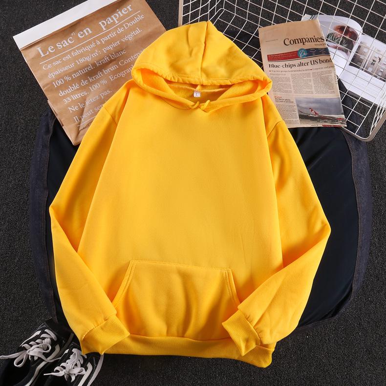 Unisex Fleece-Lined Hoodie: Thick, Loose-Fit, Long Sleeve Sweatshirt with Drawstring for Couples