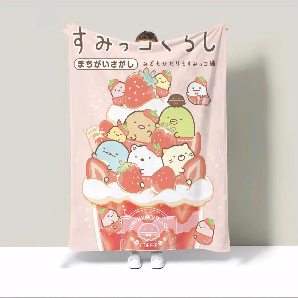 Sumikko Gurashi Mikrofiber Sengetøy Myke Fluffy Tepper og Pledd Tepper til Sofa Luksuriøst Dekorativt Teppe Seng Hjemmeinteriør