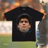 Diego Maradona Printing T-shirt Super Foot Star Print T-shirt Oversized Y2k Men's and Women's Short Sleeve Streetwear Big Face Graphic Tee