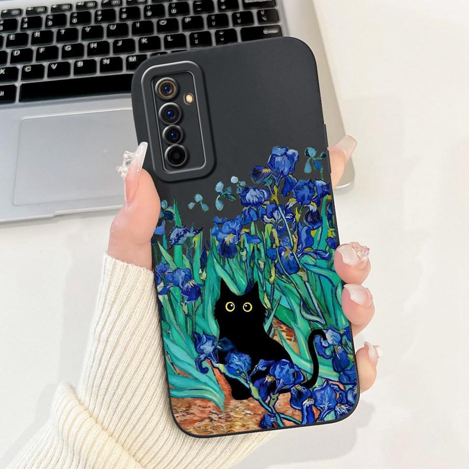 Coole Zachte Siliconen Hoesje Voor Realme 6 Pro / Realme6 Telefoonhoesje Vloeibare Siliconen Cover Voor RMX2001 RMX2061 RMX2063 Konijn Panda