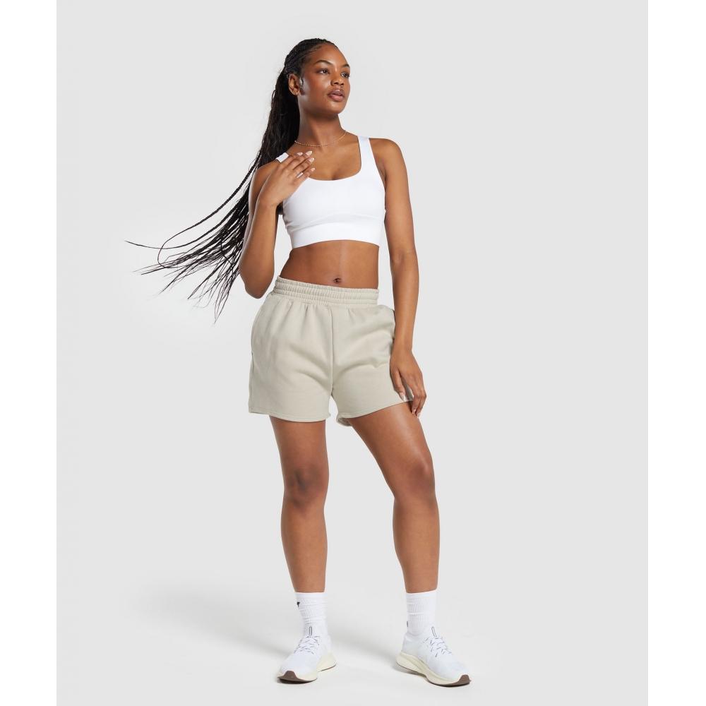 Gymshark Training Fleece Shorts Pebble Grey B6a1p Gb7p