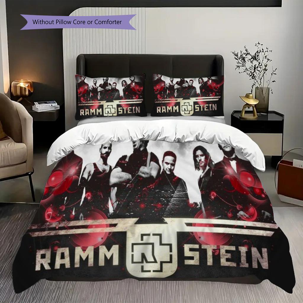 Rock Band Action Intense Performance Bedding (1 * duvet cover + 2 * pillowcase, without core) 2D Flat Bedding set Soft and comfortable