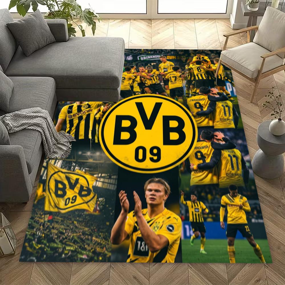 Bvb Borussia Dortmund Football Club Floor Mat Design For Dining Room Balcony Playrooms Kitchen Antislip Rug Anime Office Decor Perfect Gift For Womenm