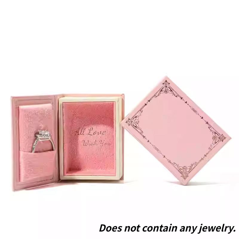 

Mini Ring Boxes Valentines Gifts Ring Box Household Rings Trinket Storage Case Jeweler Earrings Rings Small Things Display Cases розовый