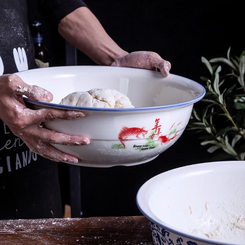 Naijiang Traditional Blue & White Ceramic Kitchen Basin