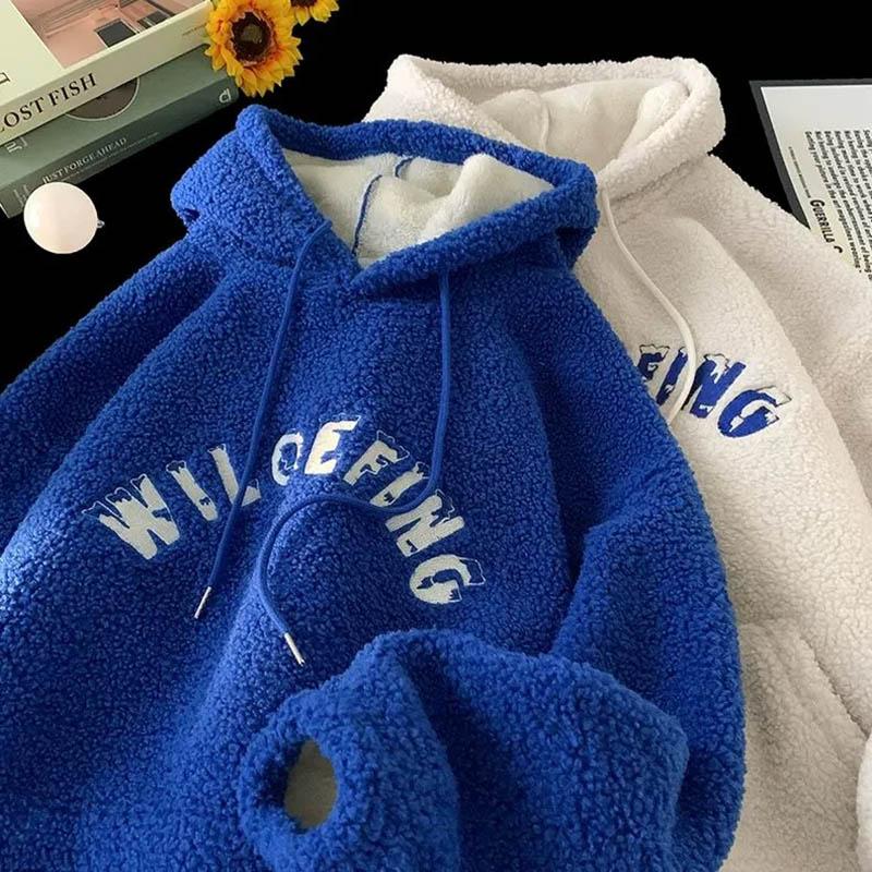 Sweatshirt for Women Cotton Oversize Hooded Fleece Thickened Loose Round Neck Casual Pullover Long Sleeve Top Sweatshirt
