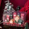 Christmas Countdown Calendar Box 8 Empty Christmas House Advent Calendars Box For Storing Candy, Snow Crisp, Nougat, Cookie