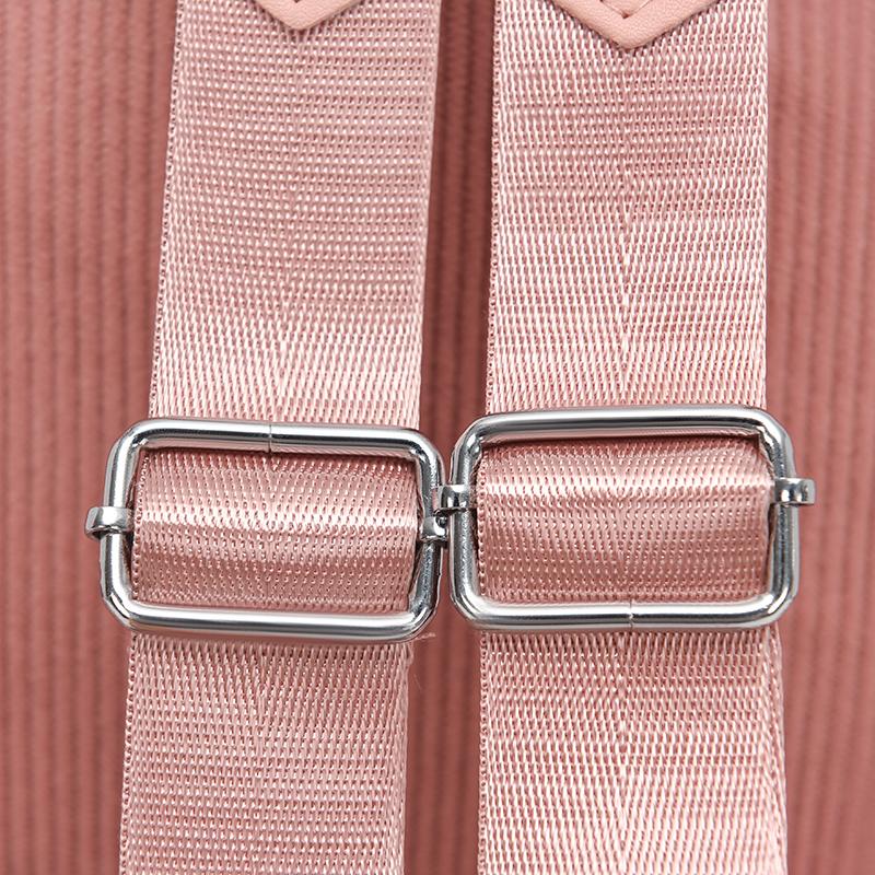 Damen Cord Rucksack mit kleiner Tasche, lässiger Mode Tagesrucksack