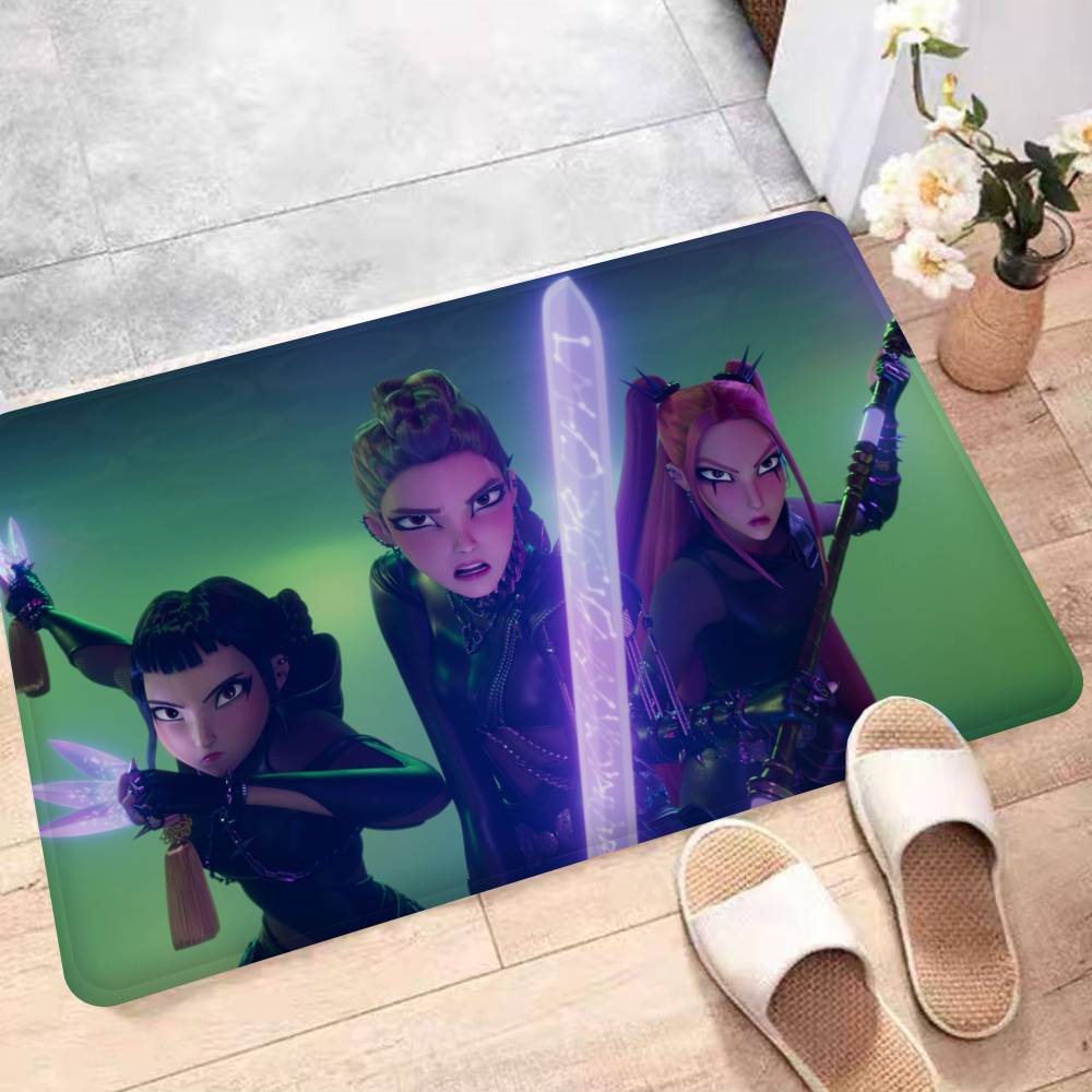 Animace Kpop D-demon Hunters Rohožka Omyvatelná Protiskluzová Obývací Pokoj Pohovka Židle Oblastní Koberec Kuchyňská Rohožka Oblastní Koberec