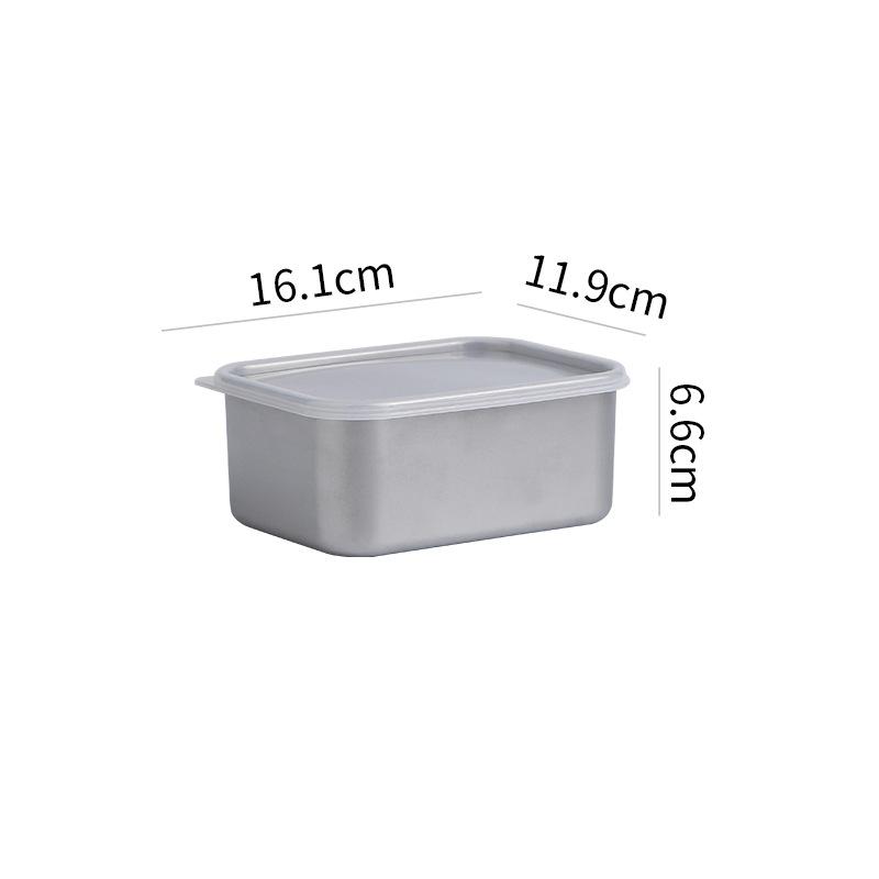 Nerezová nádoba na uchovávání potravin s průhledným víkem, chladničkový box na křehké potraviny, kontejner, kuchyňský organizér na zeleninu