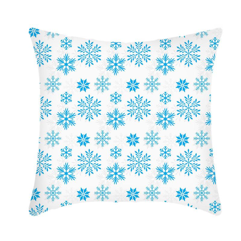 Ice and Snow Series Christmas Pillowcase, Blue Ice and Snow Ins Windblown Hair Pillowcase, American Cushion