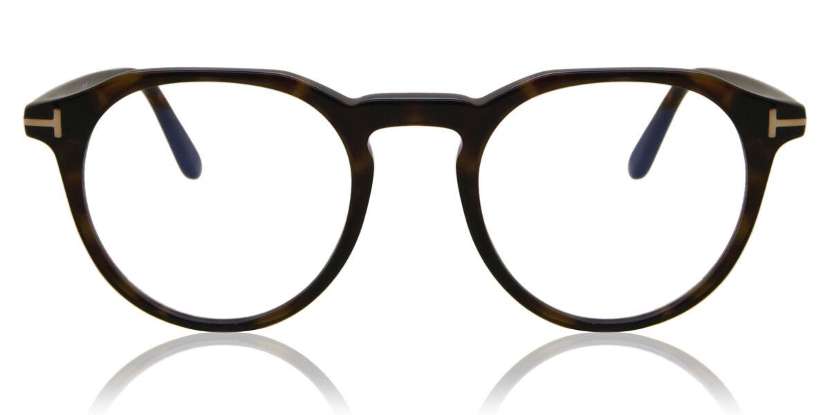 

Tom Ford Ft5833 B Blue Light Block 052 Men Eyeglasses Dark Tortoise/49