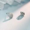 S925 Sterling Silver Sugar Cube Stud Earrings Women's Light Luxury Gypsy Zircon Earrings Niche Design Temperament Earrings 2026