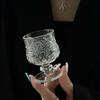 6pcs Vintage Carved Glass Mini Fruit Wine Cup Light Luxury Delicate Goblet Fashion Creative Home High Appearance Level Shot Cup