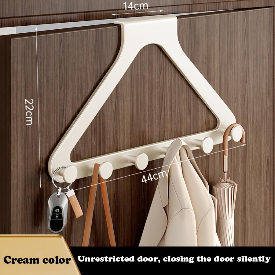 

1pc Stainless Steel Over-the-Door Hook Rack - Easy Install, No Drilling Required, Strong Load Capacity, Casual Style, Perfect for Hanging Clothes